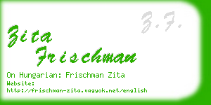 zita frischman business card